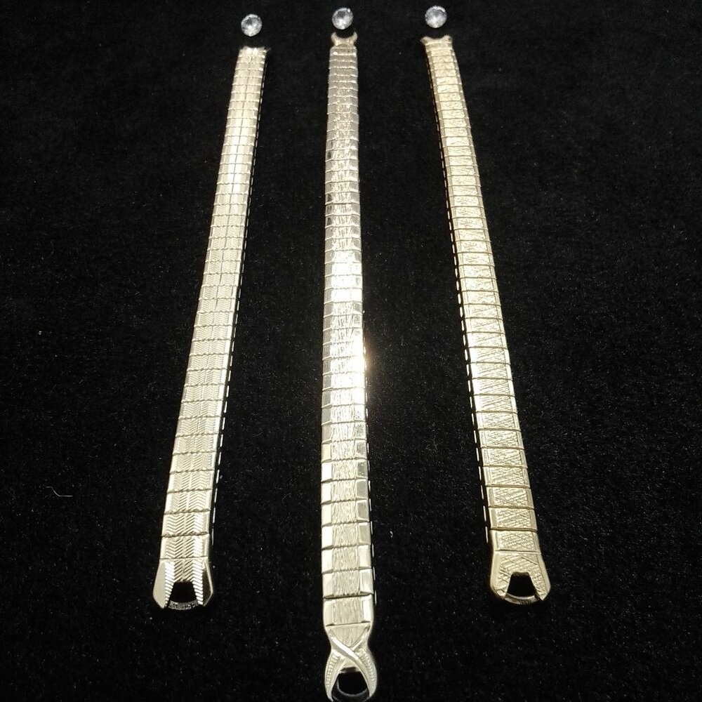 (3) Gold Tone Luxury Bracelets For Ladies/Girls